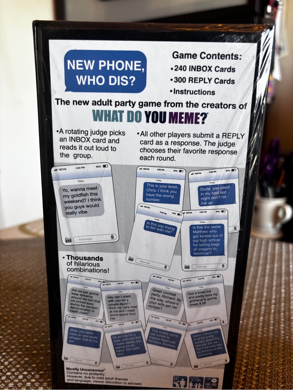 New Phone, Who Dis? Party Card Game - Black/Blue - Picture 2 of 2